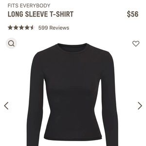 SKIMS fits everybody long sleeve (onyx)